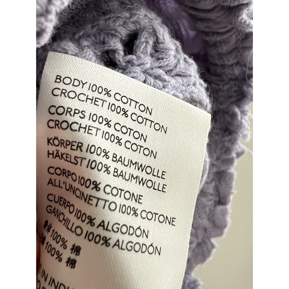 NWT Free People Sweet Something Crochet Knit Frosted Lilac Crochet Tank M